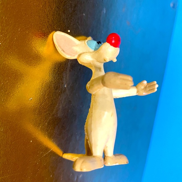 PINKY AND THE BRAIN ANIMANIACS VTG 1994 BEND-EMS PINKY FIGURE 2.5” RARE - Picture 5 of 9